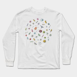 Cute Virus, Germ, Bacteria Long Sleeve T-Shirt